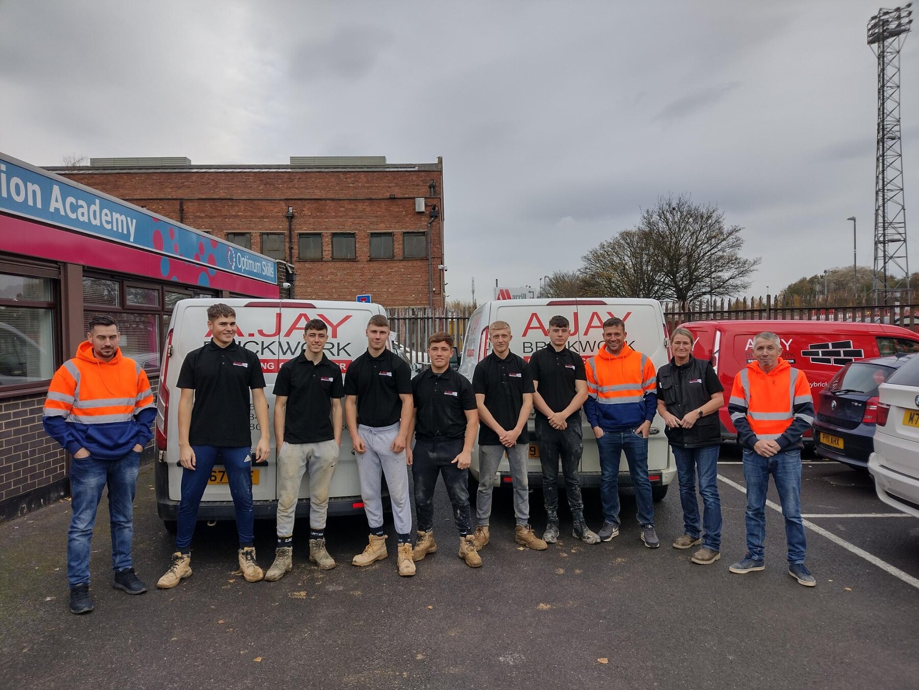 AJAY Brickwork apprentices and team
